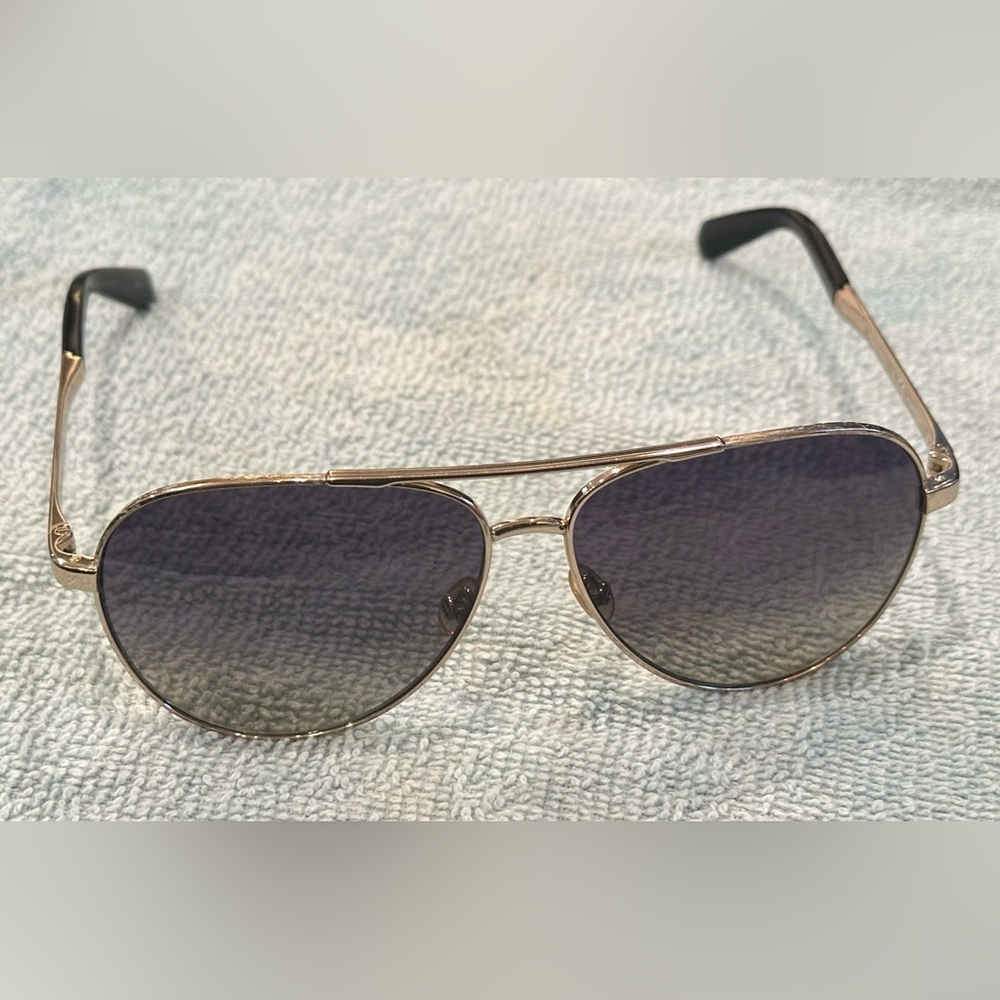 Kate Spade Black and Gold Aviator Sunglasses